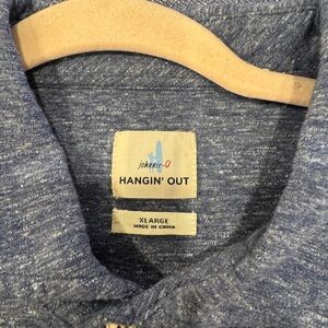johnnie-O Heathered Blue Casual Shirt